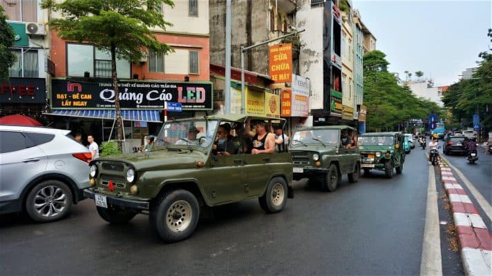 JEEP TOURS HANOI CITY AND COUNTRYSIDE FULL DAY OR VESPA/MOTORBIKE