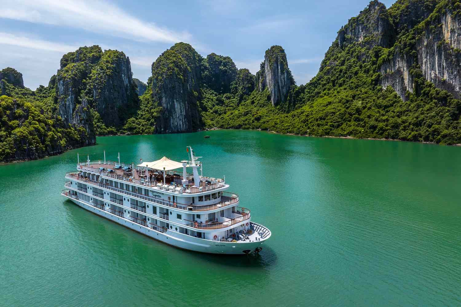 6 star Ambassador Cruise Full Day Ha Long Bay Tour