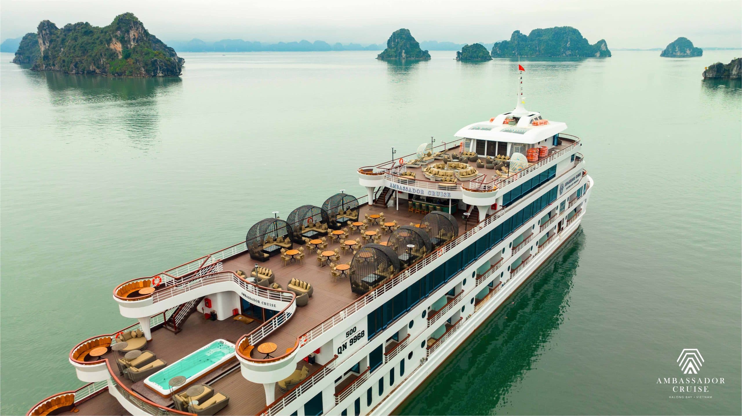 6 star Ambassador Cruise Full Day Ha Long Bay Tour