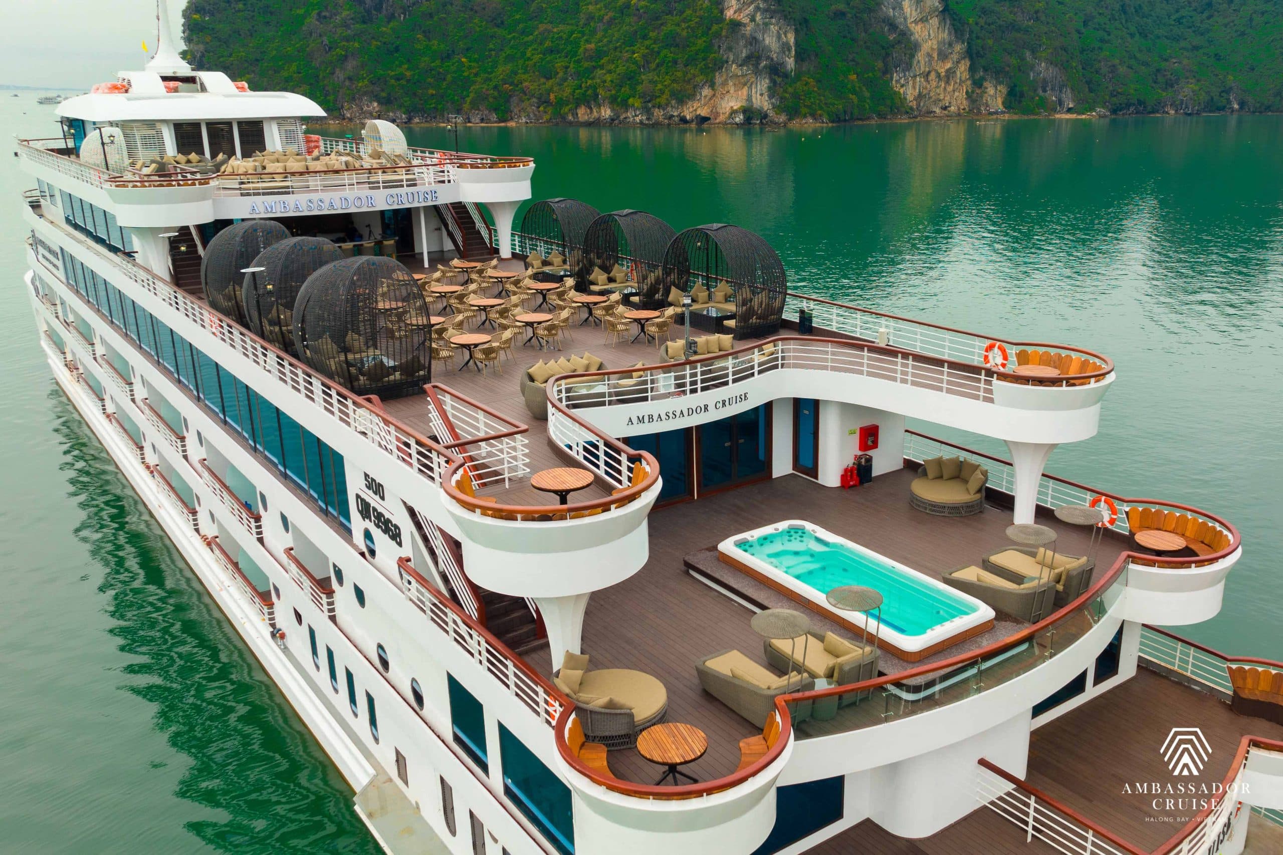 6 star Ambassador Cruise Full Day Ha Long Bay Tour