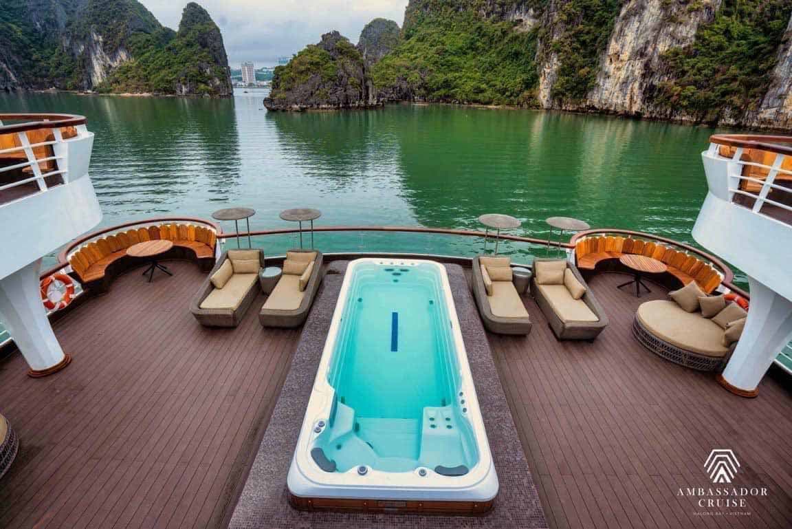 6 star Ambassador Cruise Full Day Ha Long Bay Tour